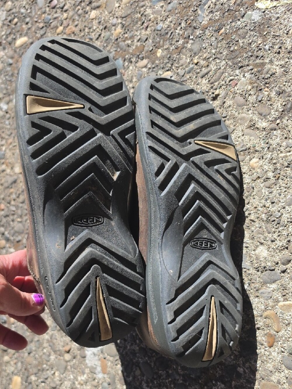 Keen Men's Brown Leather Lace-Up Sneakers - Picture 4 of 6